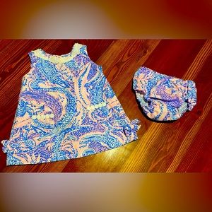 Lily Pulitzer 6-12M Matching Set - Dress and Bloomers